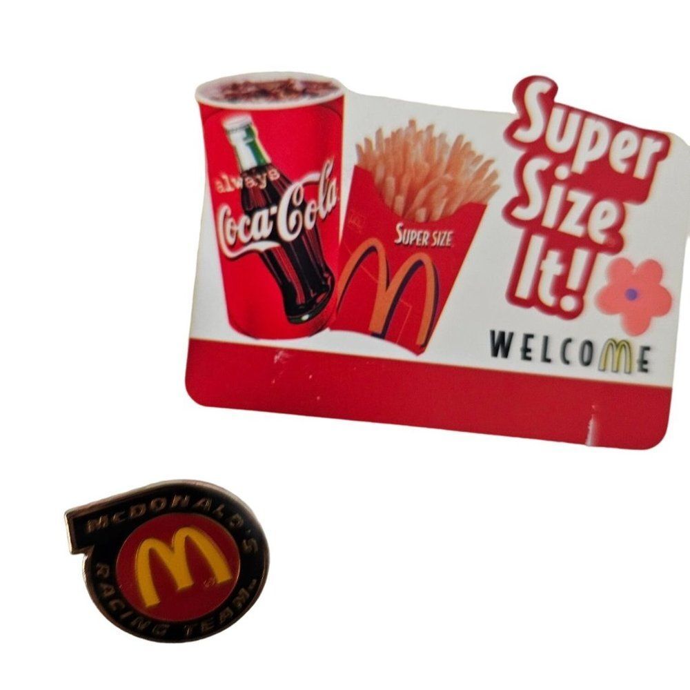 Vintage McDonaldś Name tags and racing pin - Picture 3 of 9
